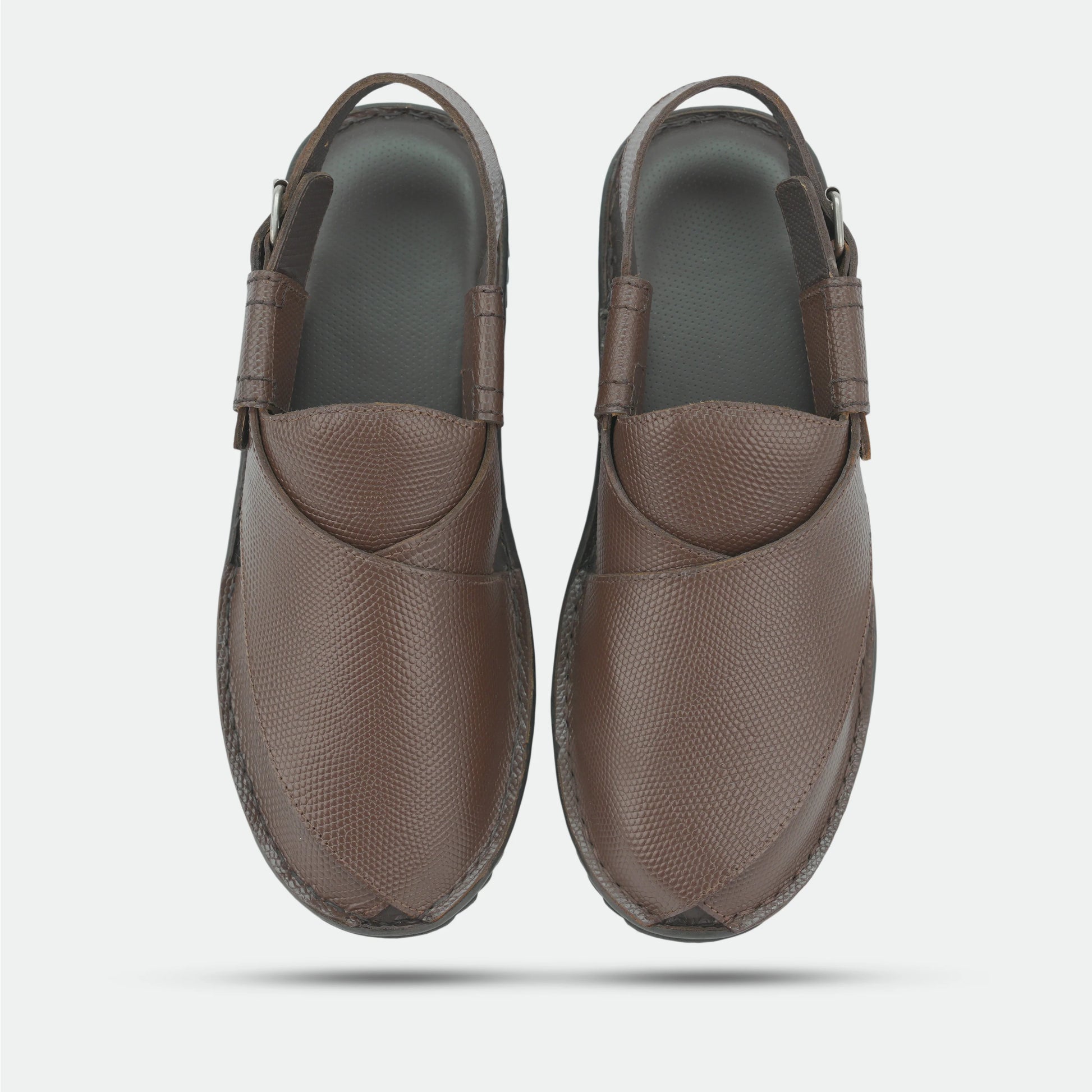 Brown handmade genuine leather Peshawari with classic style, comfort, and durable everyday wear