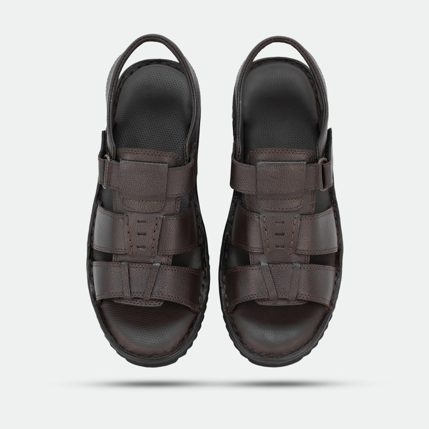 Brown handmade genuine leather sandal with timeless design, comfort, and durability for everyday wear