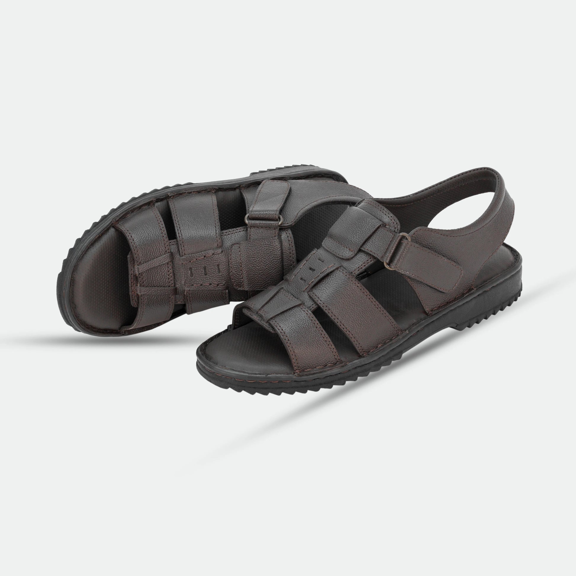 Brown handmade genuine leather sandal with timeless design, comfort, and durability for everyday wear
