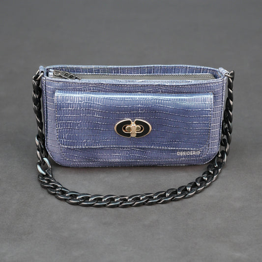 Blue everyday bag with zip compartment, outer pocket, and comfy straps lightweight, stylish, and perfect for daily use