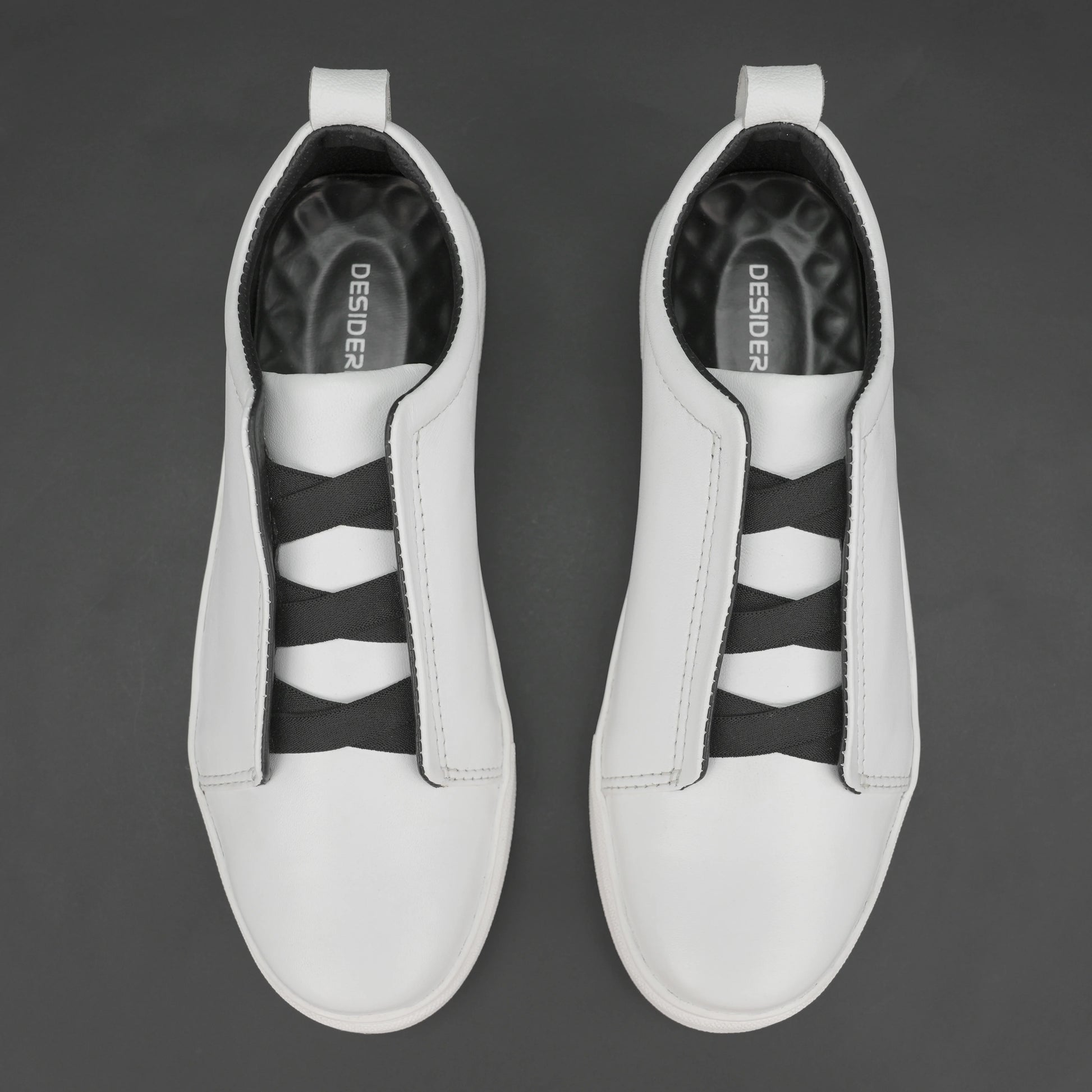 White sheep Hanoi leather shoes with cow leather lining and TPR sole for comfort, support, and durability