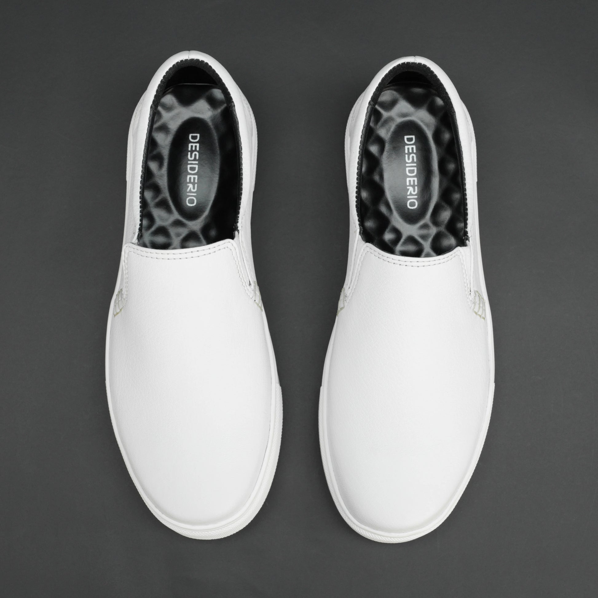 White cow Chelsia leather shoes with sheep leather lining and TPR sole for comfort and durability