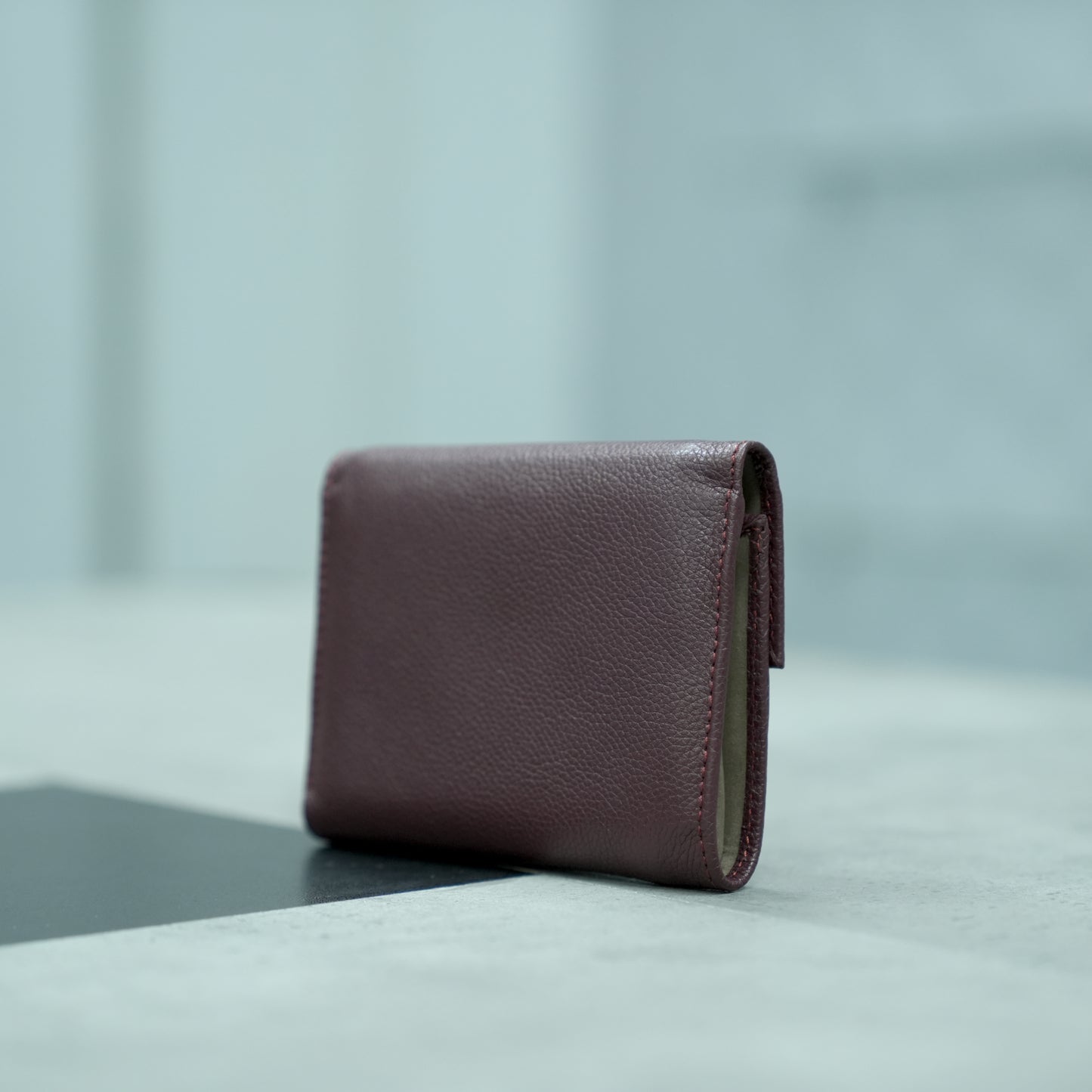 Art: 914 Women's Push Lock Cow Leather Wallet