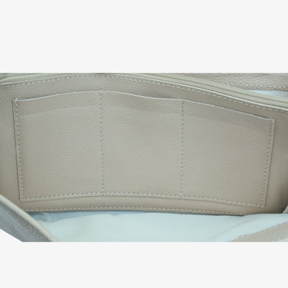 Art: 849 Women's Beige, Black and Pink Button Clutch