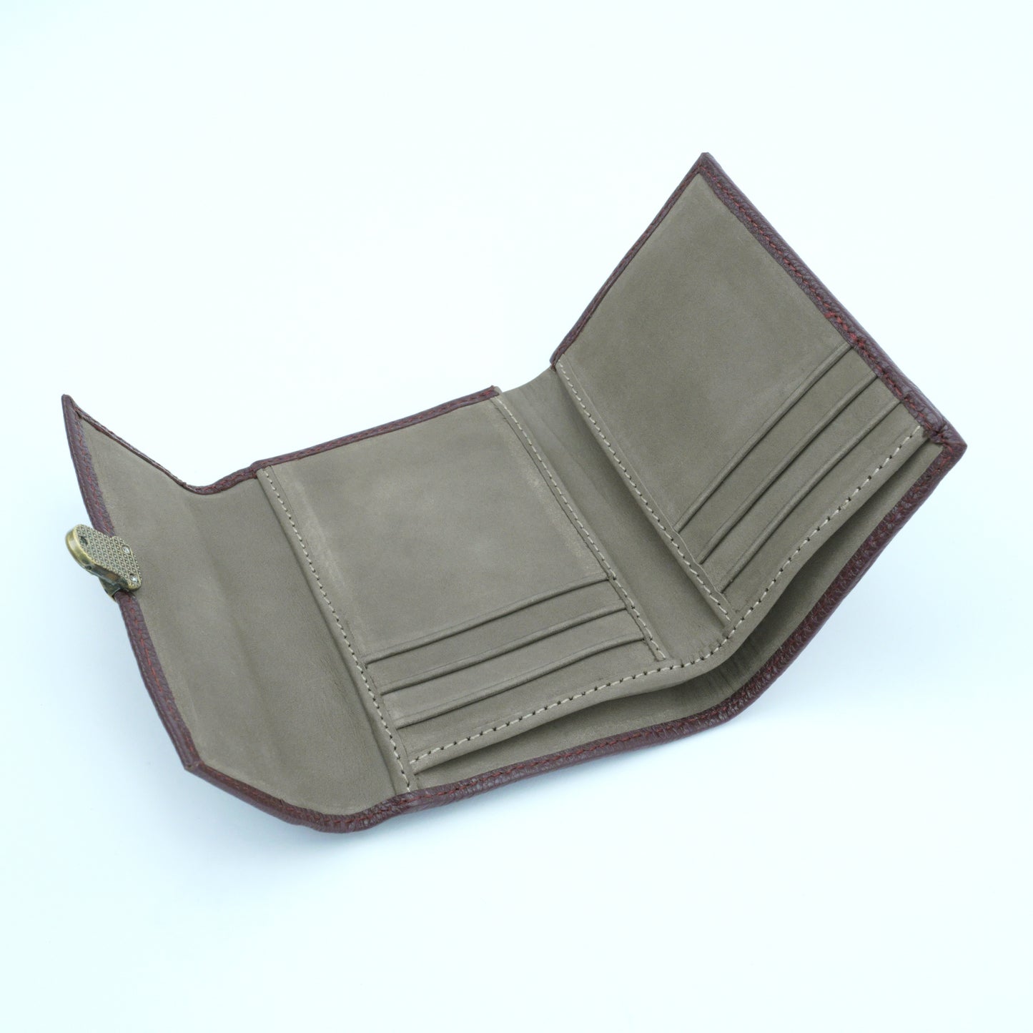 Art: 914 Women's Push Lock Cow Leather Wallet