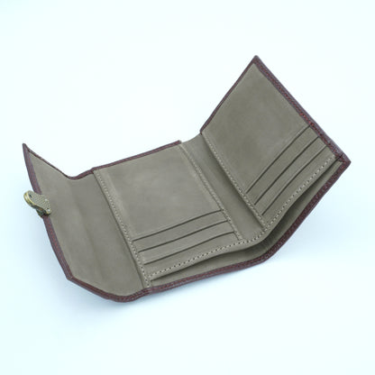 Art: 914 Women's Push Lock Cow Leather Wallet