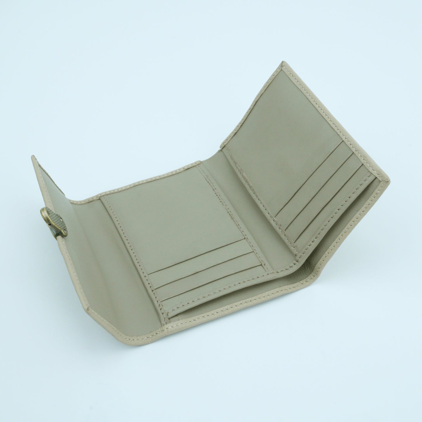 Art: 914 Women's Push Lock Cow Leather Wallet
