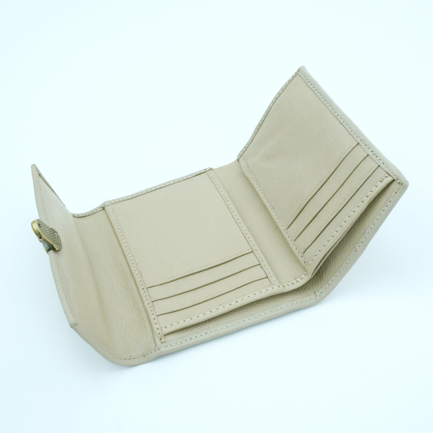 Art: 914 Women's Push Lock Cow Leather Wallet