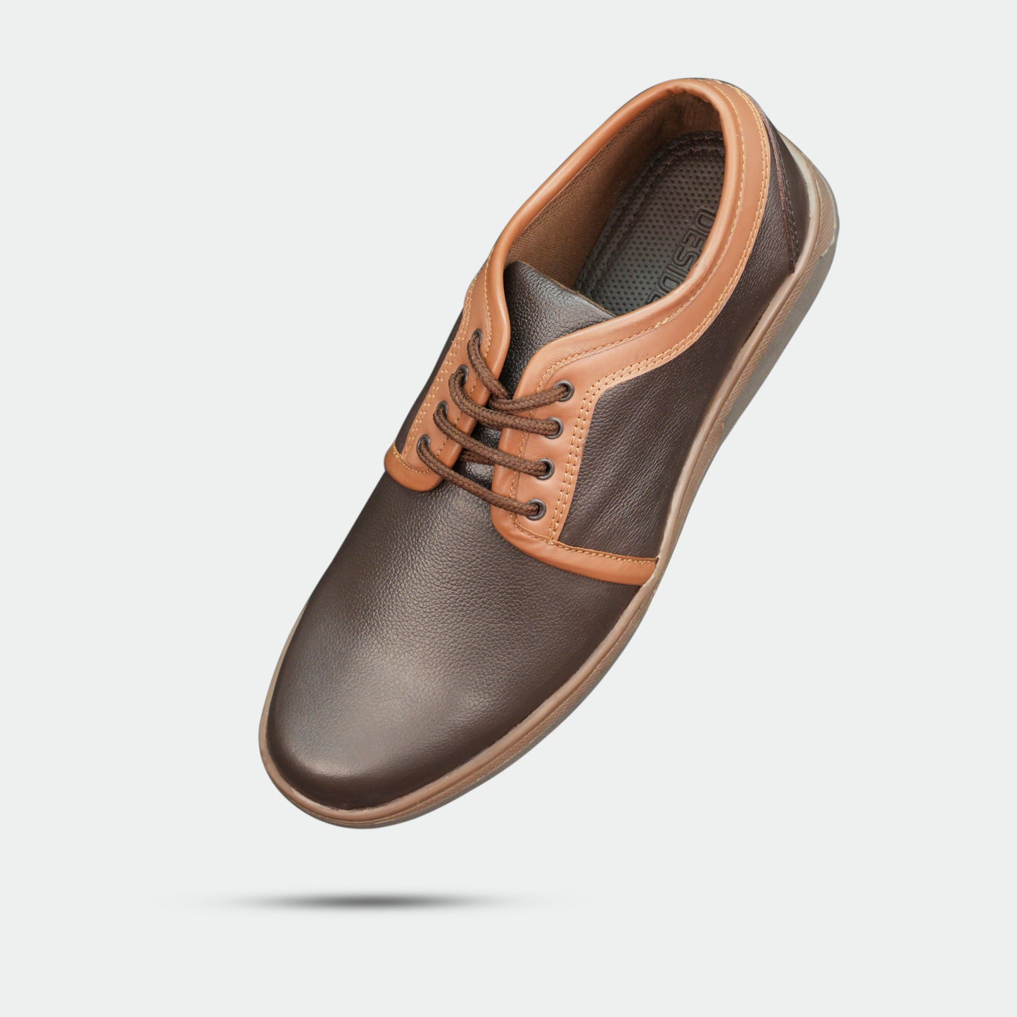 Brown Cow Chalsia leather shoes featuring mesh lining, supportive insole, and TPR sole for daily comfort and durability