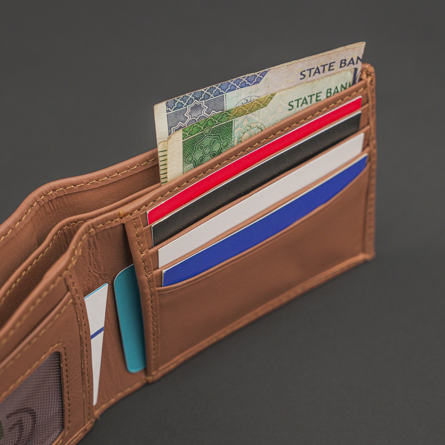 Real Leather Bi-fold Wallet 930