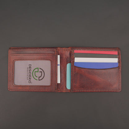 Real Leather Bi-fold Wallet 930
