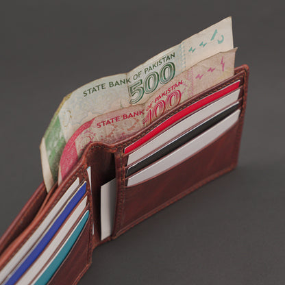 Real Leather 20 Cards Bi-Fold Wallet 919