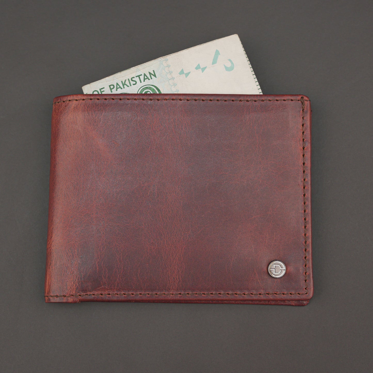 Real Leather 20 Cards Bi-Fold Wallet 919