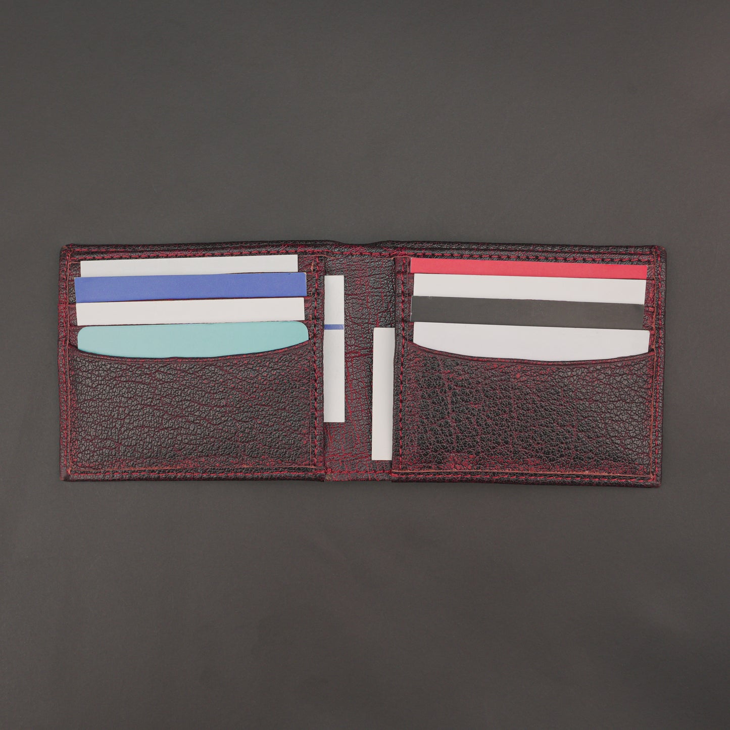 Real Leather 20 Cards Bi-Fold Wallet 919