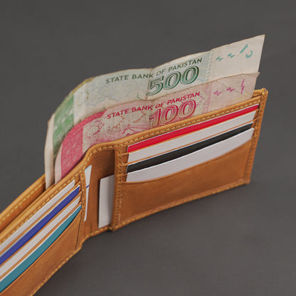 Real Leather 20 Cards Bi-Fold Wallet 919