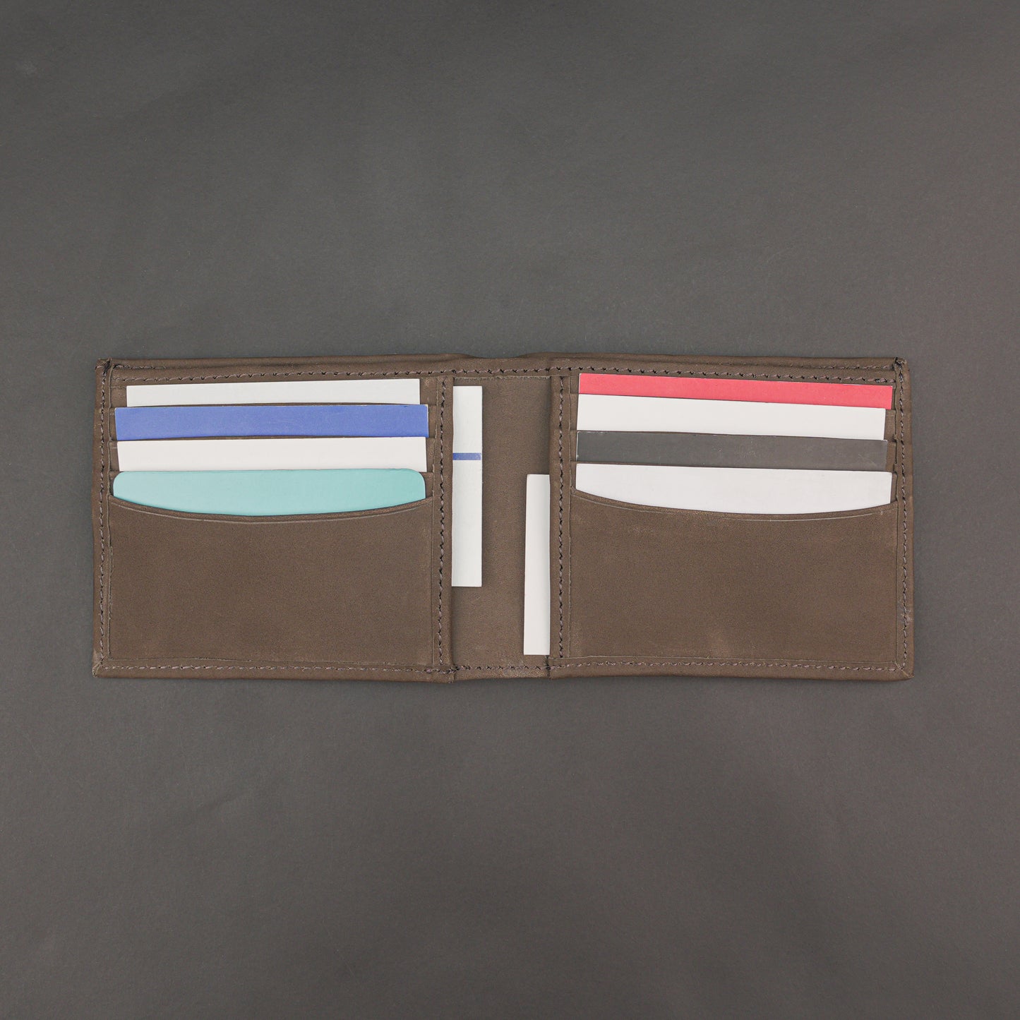 Real Leather 20 Cards Bi-Fold Wallet 919