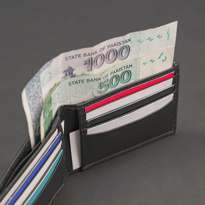 Real Leather 20 Cards Bi-Fold Wallet 919