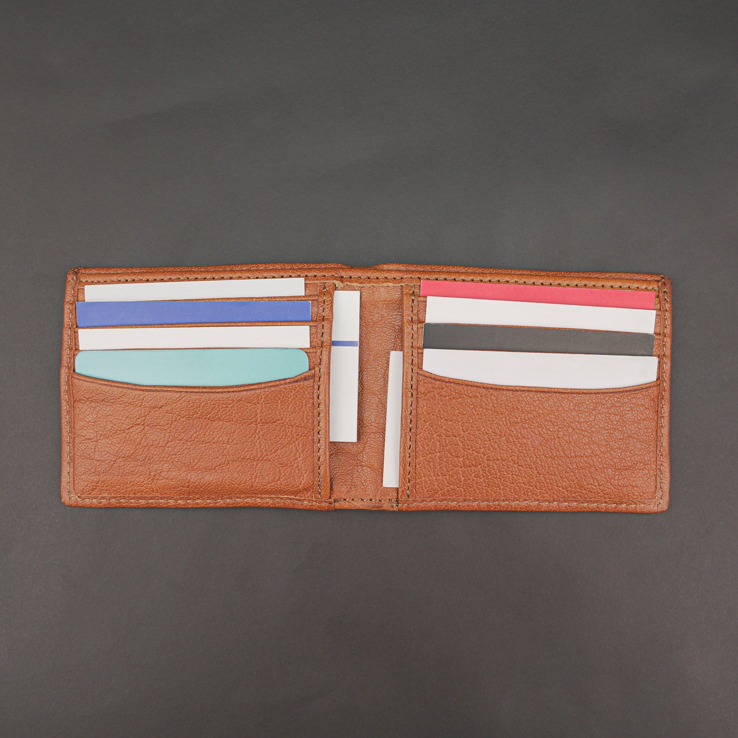 Real Leather 20 Cards Bi-Fold Wallet 919