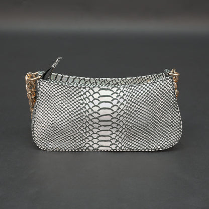 Real Leather Handbag With Gold Chain 934