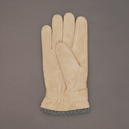 Real leather winter gloves made from goat suede with soft Playboy lining, foam padding for warmth and comfort, premium smooth finish, available in three colors