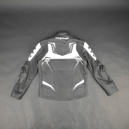 Cogobush Grey & White Checkered Racing Motorcycle Jacket with Armor Pockets
#Cogobush #MotorcycleJacket #RacingJacket #MotoJacket #SafetyGear