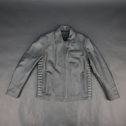 Cogobush Premium Grey Real Leather Motorcycle Biker Jacket with Multiple Pockets
#Cogobush #LeatherJacket #BikerJacket #MotorcycleGear #MotoJacket