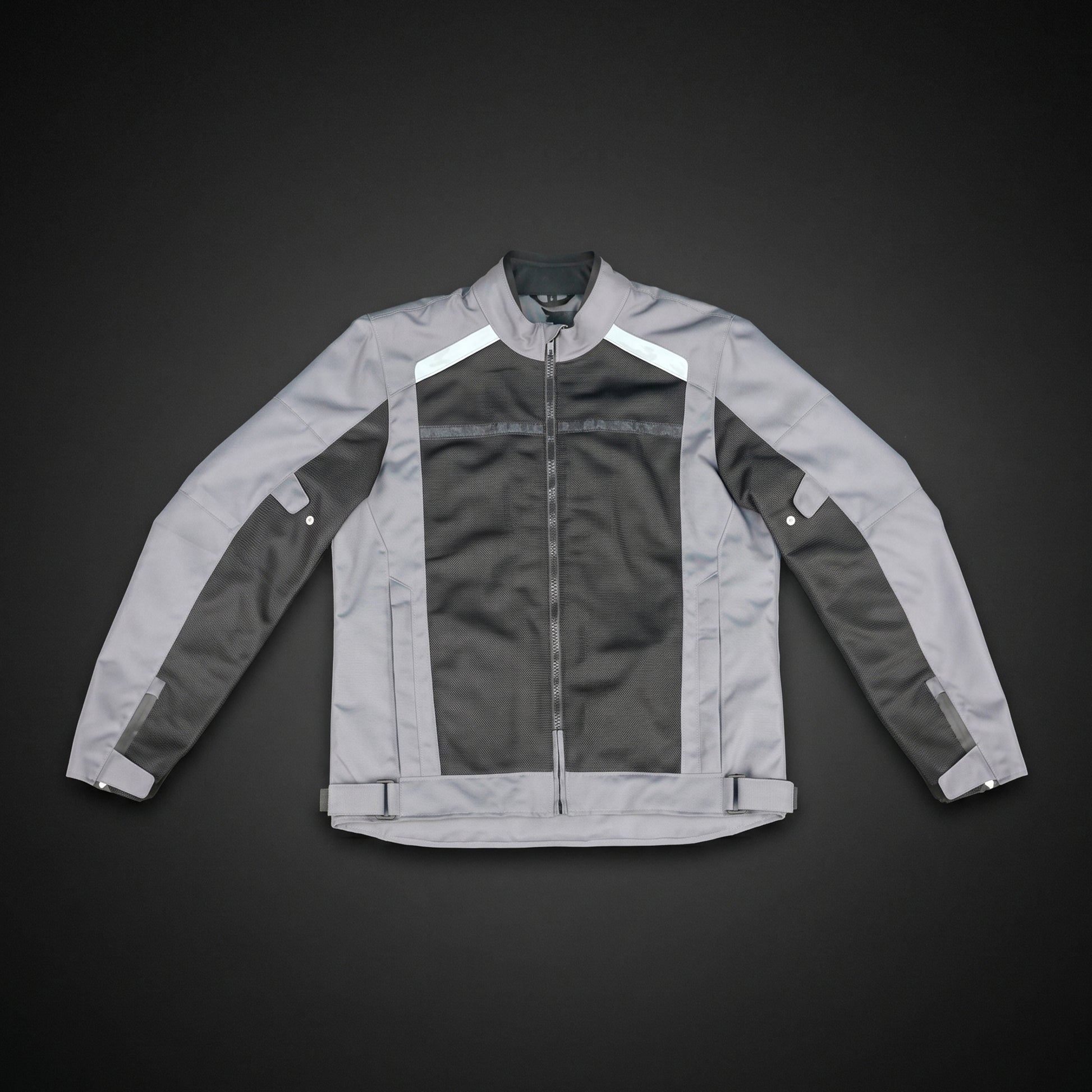 Mens Grey & Black Mesh Motorcycle Riding Jacket - Breathable Summer Bike Jacket with Reflective Strips
#Desiderio #MotorcycleJacket #MeshRidingJacket #SummerRidingGear #BikerGear