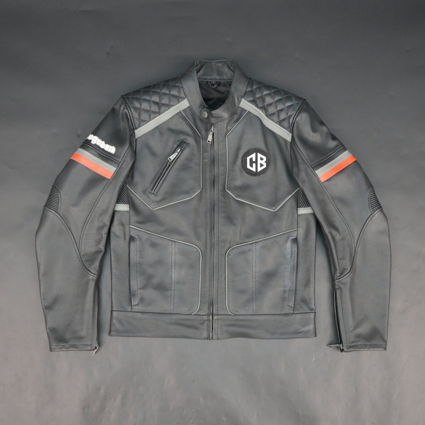 Cogobush Mens Grey Quilted Leather Motorcycle Jacket with Reflective Strips - Premium Biker Rider Jacket
#Desiderio #MotorcycleJacket #MensLeatherJacket #BikerJacket #RidingGear