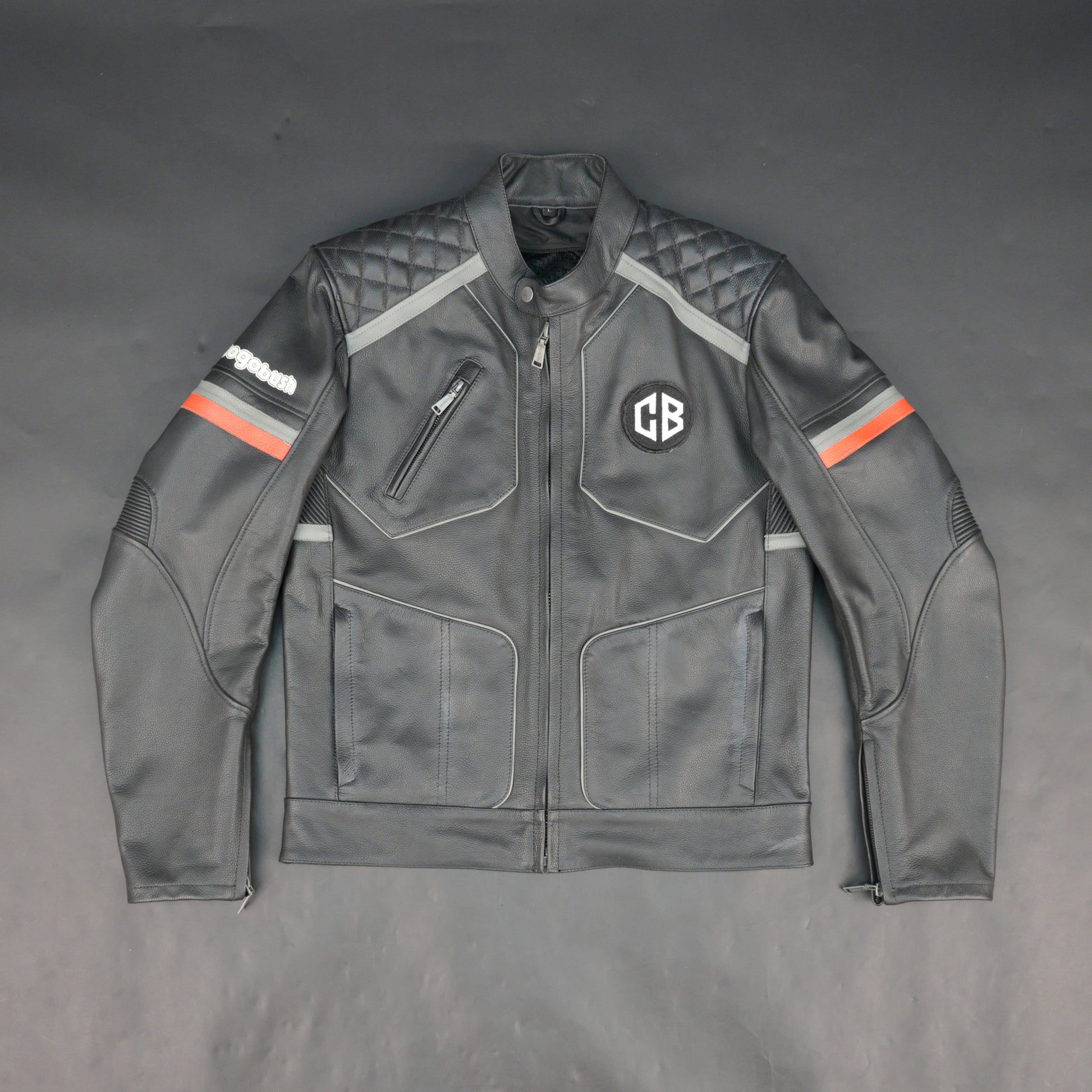 Cogobush Mens Grey Quilted Leather Motorcycle Jacket with Reflective Strips - Premium Biker Rider Jacket
#Desiderio #MotorcycleJacket #MensLeatherJacket #BikerJacket #RidingGear