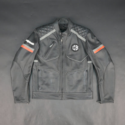 Cogobush Mens Grey Quilted Leather Motorcycle Jacket with Reflective Strips - Premium Biker Rider Jacket
#Desiderio #MotorcycleJacket #MensLeatherJacket #BikerJacket #RidingGear
