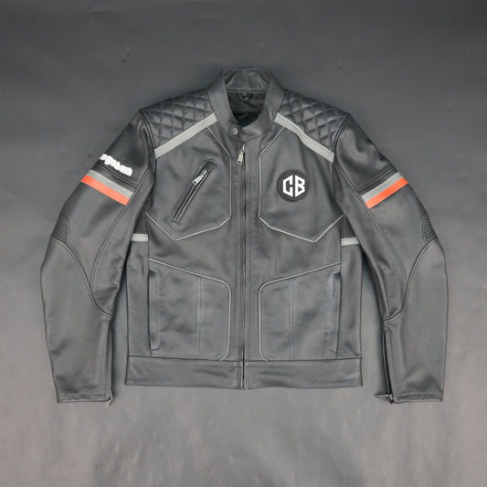 Cogobush Mens Grey Quilted Leather Motorcycle Jacket with Reflective Strips - Premium Biker Rider Jacket
#Desiderio #MotorcycleJacket #MensLeatherJacket #BikerJacket #RidingGear
