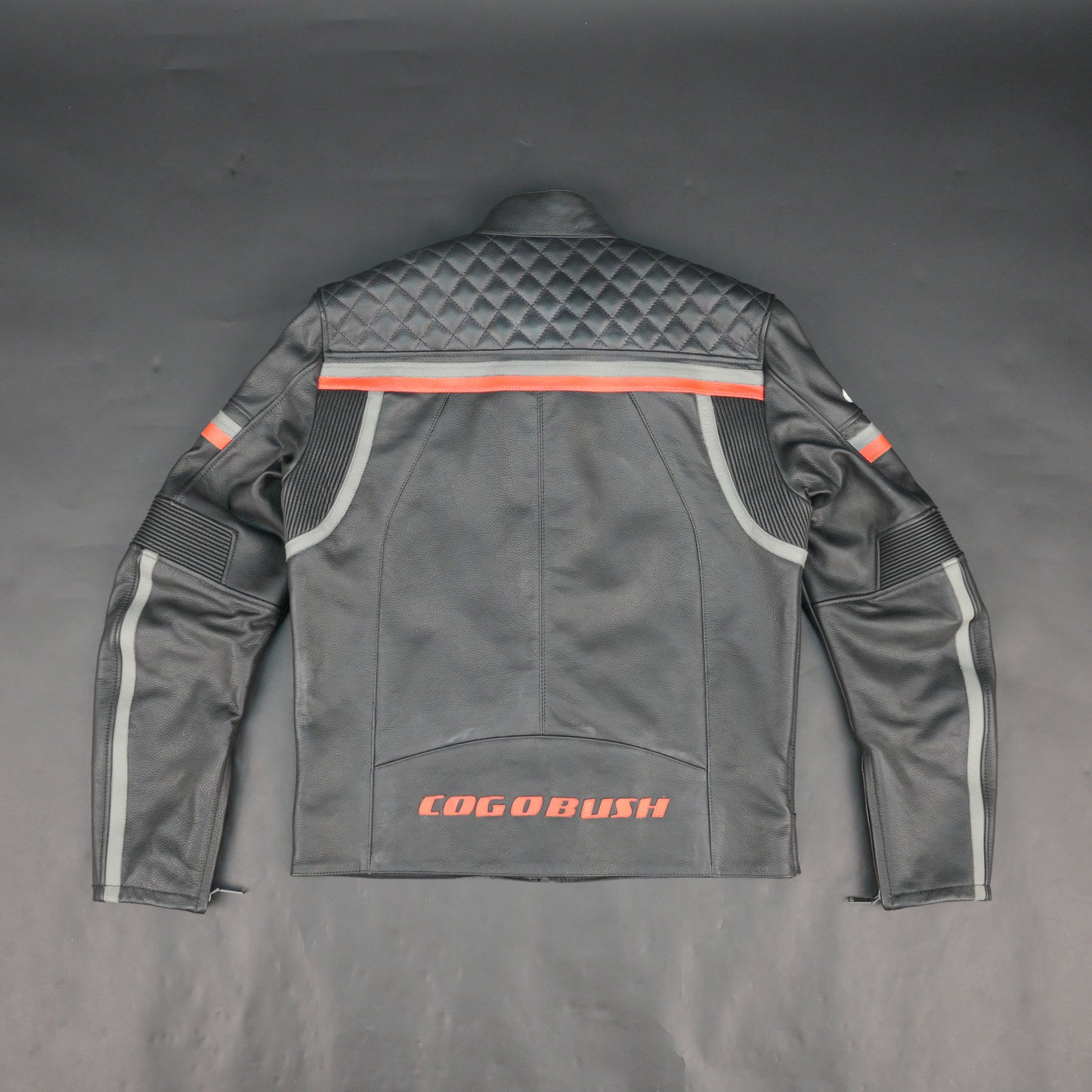 Cogobush Mens Grey Quilted Leather Motorcycle Jacket with Reflective Strips - Premium Biker Rider Jacket
#Desiderio #MotorcycleJacket #MensLeatherJacket #BikerJacket #RidingGear
