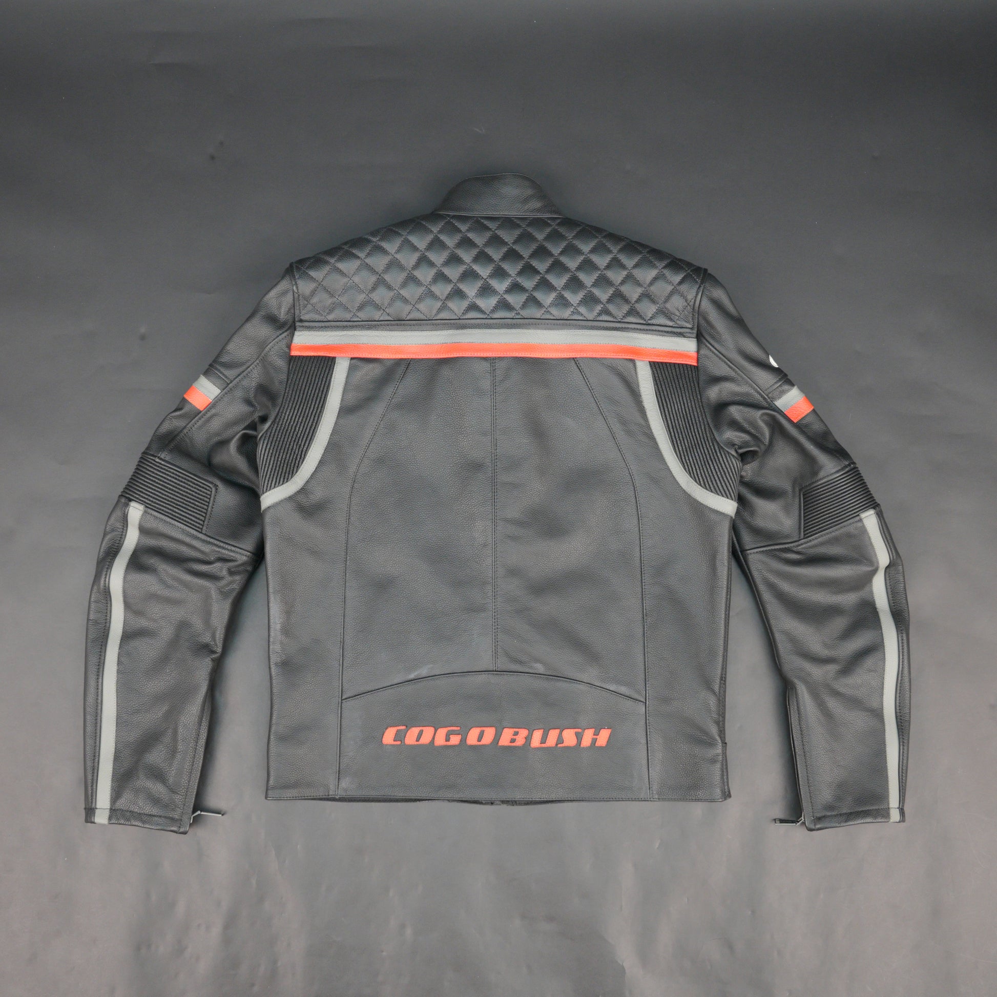 Cogobush Mens Grey Quilted Leather Motorcycle Jacket with Reflective Strips - Premium Biker Rider Jacket
#Desiderio #MotorcycleJacket #MensLeatherJacket #BikerJacket #RidingGear