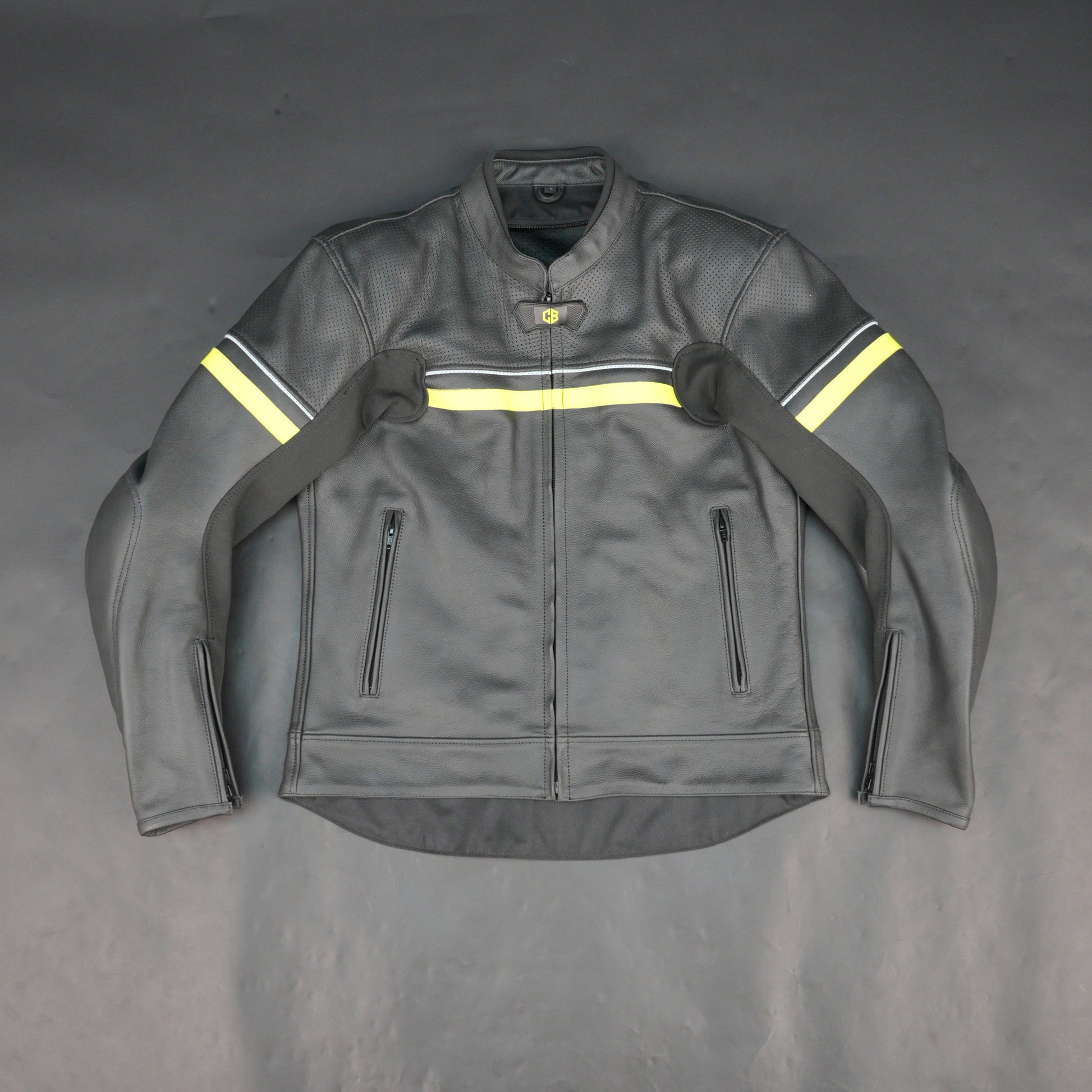 Mens Grey Leather Mesh Motorcycle Jacket with Yellow Reflective Strips - Premium Safety Riding Jacket
#Desiderio #MotorcycleJacket #MensLeatherJacket #SafetyRidingJacket #BikerGear #MotorbikeJacket #LeatherRidingJacket #PremiumLeather