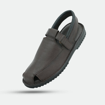 Brown handmade genuine leather Senegal Peshawari with classic style, comfort, and durable everyday wear