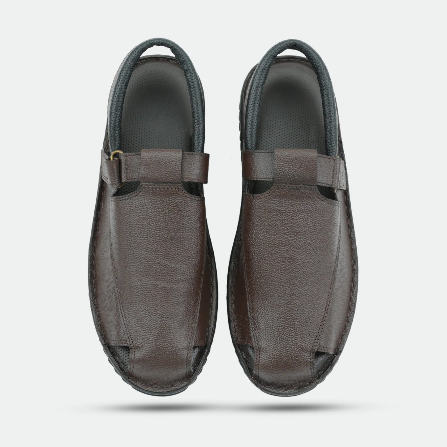 Brown handmade genuine leather Senegal Peshawari with classic style, comfort, and durable everyday wear