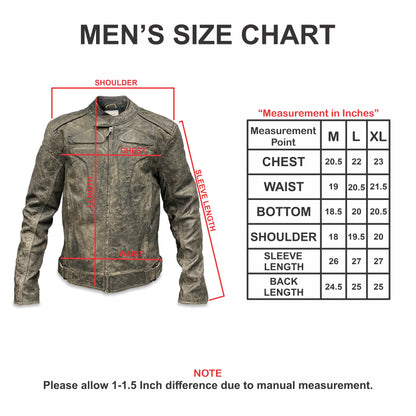 Geniune Sheep Leather Motorbike Style Jacket