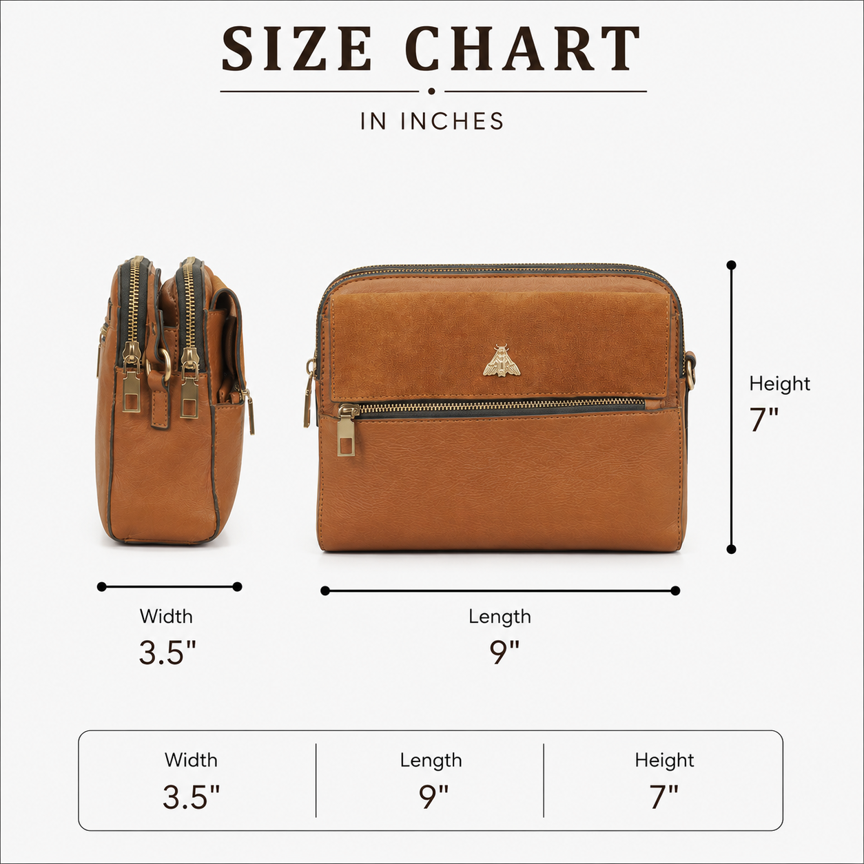 Compact Leather Crossbody Designer Bag – Genuine Cowhide Leather Handbag for Women