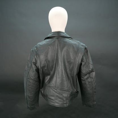 Women's Black Genuine Leather Biker Jacket - Asymmetric Zip Moto Jacket with Belt #Desiderio #LeatherJacket #BikerJacket #WomensFashion #MotoJacket