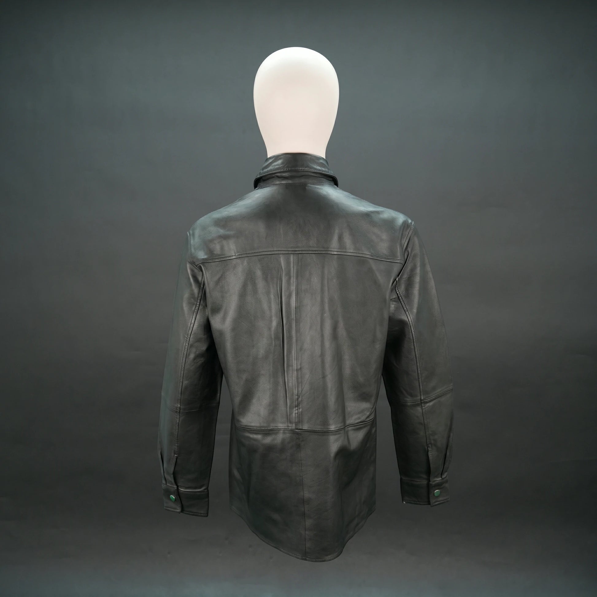 Women's Black Leather Shirt Jacket - Button Up Collared Leather Shacket
#Desiderio #LeatherShacket #WomensLeatherJacket #FashionOuterwear #StyleWear