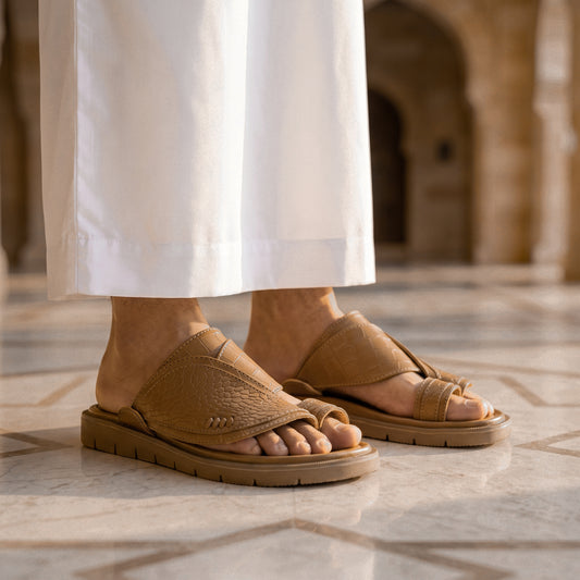 Arabic Chappal Croco Print
#Desiderio #DesiderioShoes #ArabicChappal #CrocoPrint #MensFootwear #GenuineLeather #TraditionalFootwear #PremiumLeather