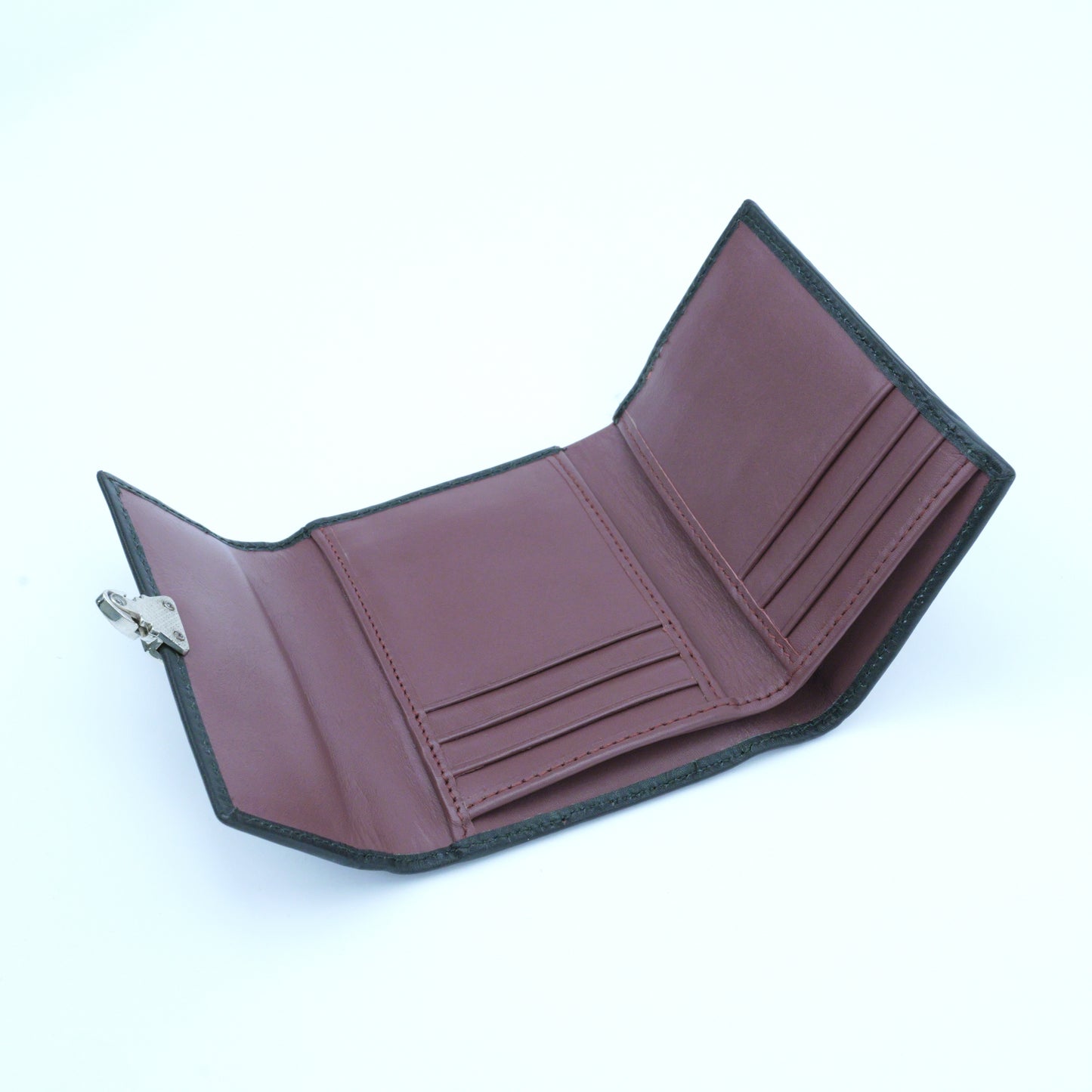 Art: 914 Women's Push Lock Cow Leather Wallet
