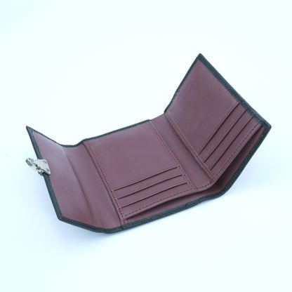 Art: 914 Women's Push Lock Cow Leather Wallet