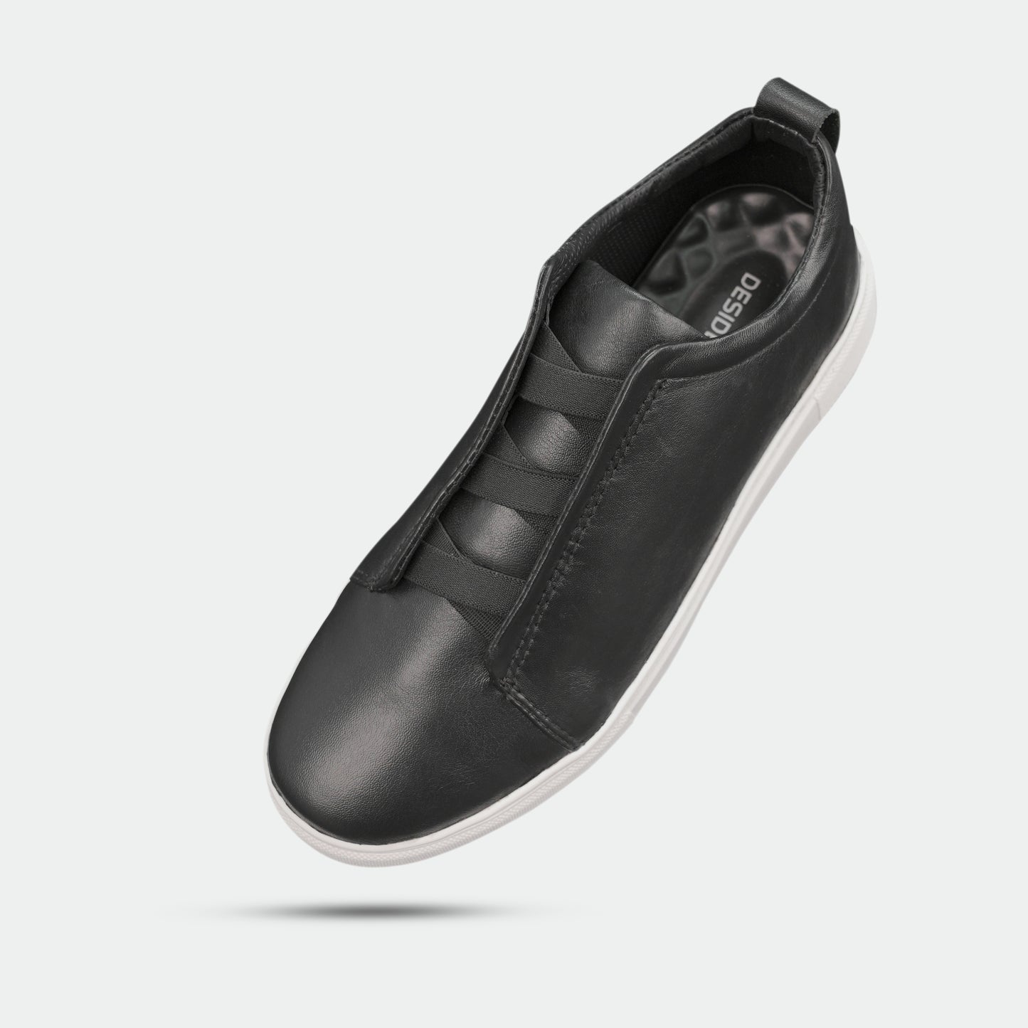 Brando sneakers made from soft Sheep Hanoi leather with cow leather lining, supportive non-woven insole, and durable TPR sole in black-white—stylish and comfortable for both formal and casual wear.