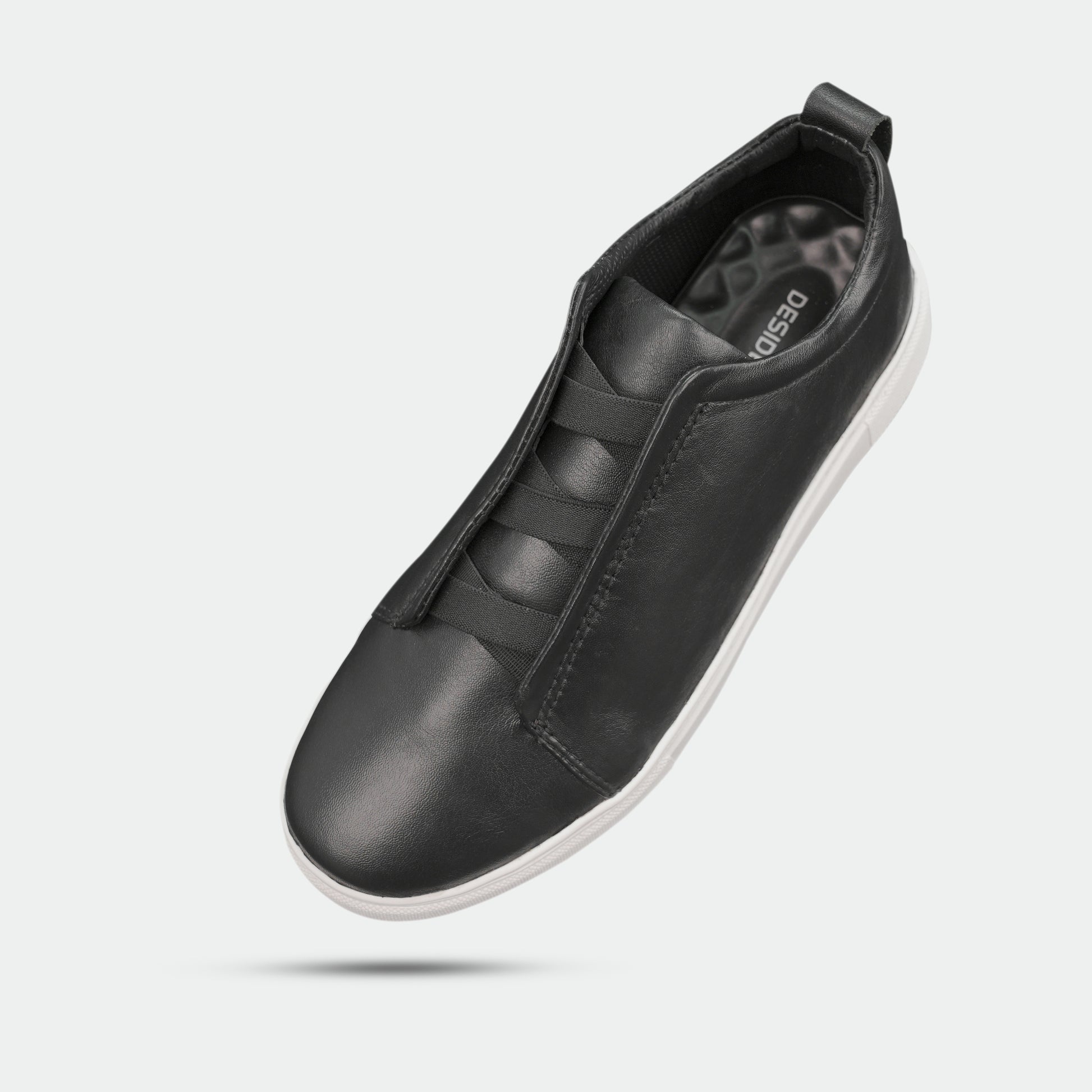 Brando sneakers made from soft Sheep Hanoi leather with cow leather lining, supportive non-woven insole, and durable TPR sole in black-white—stylish and comfortable for both formal and casual wear.