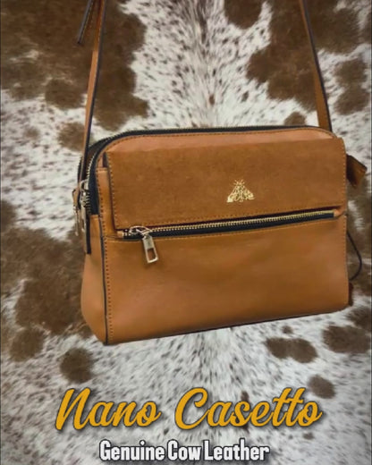 Real Cow Leather-Nano Casetto Bag For Women's