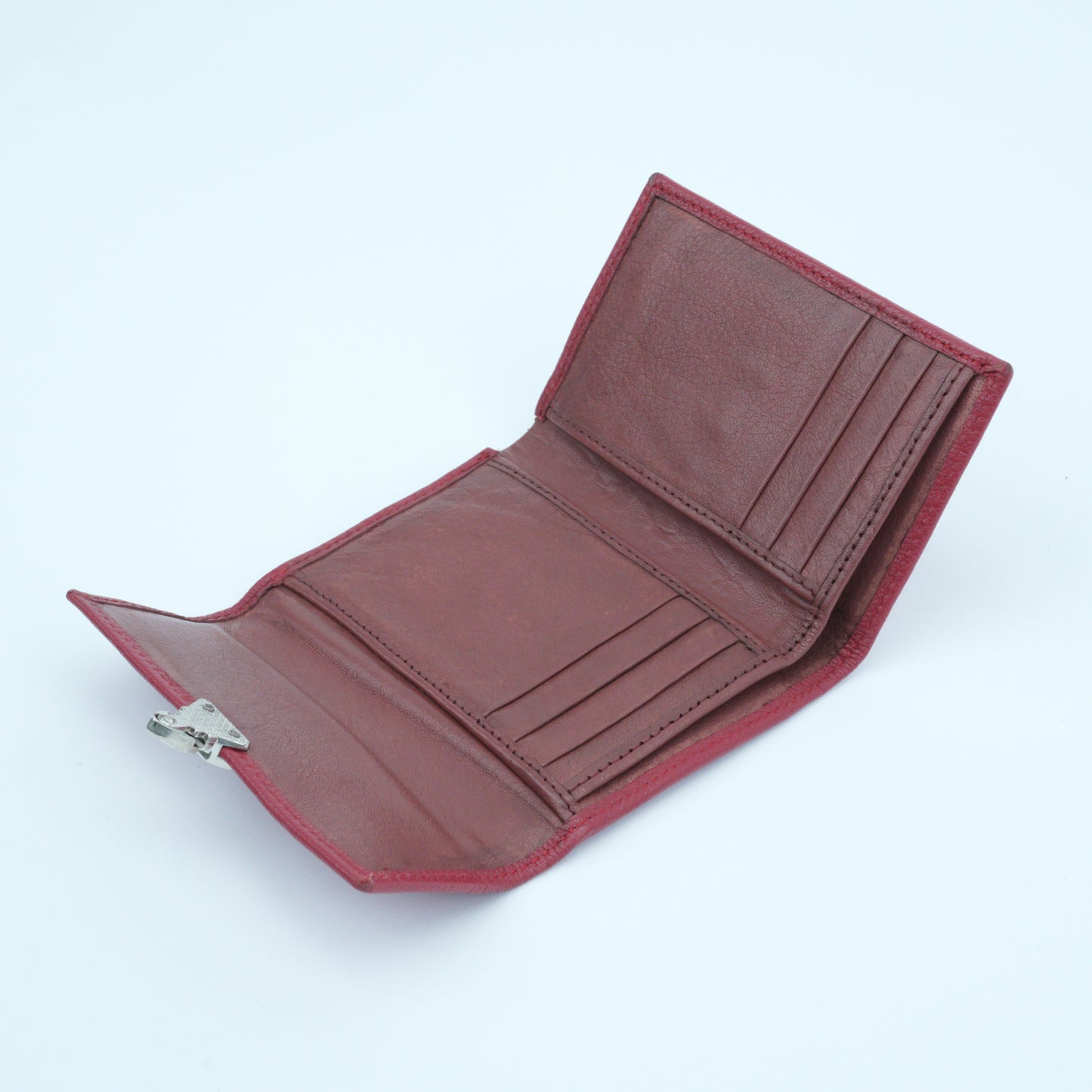 Art: 914 Women's Push Lock Cow Leather Wallet