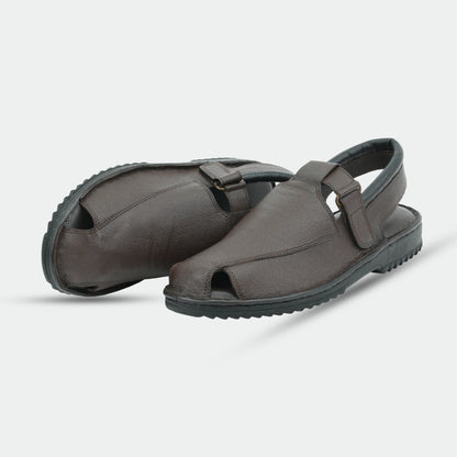 Senegal Peshawari sandals in 100% genuine leather, handmade for comfort and durability, featuring a classic brown design—ideal for traditional wear or everyday use.