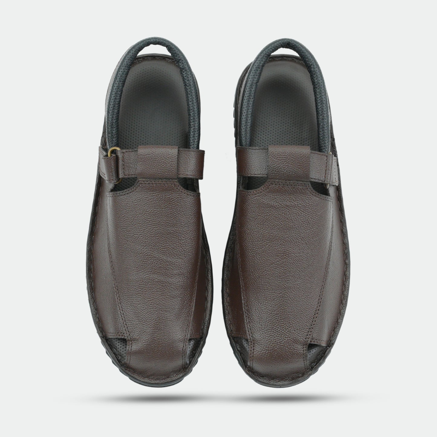 Senegal Peshawari sandals in 100% genuine leather, handmade for comfort and durability, featuring a classic brown design—ideal for traditional wear or everyday use.