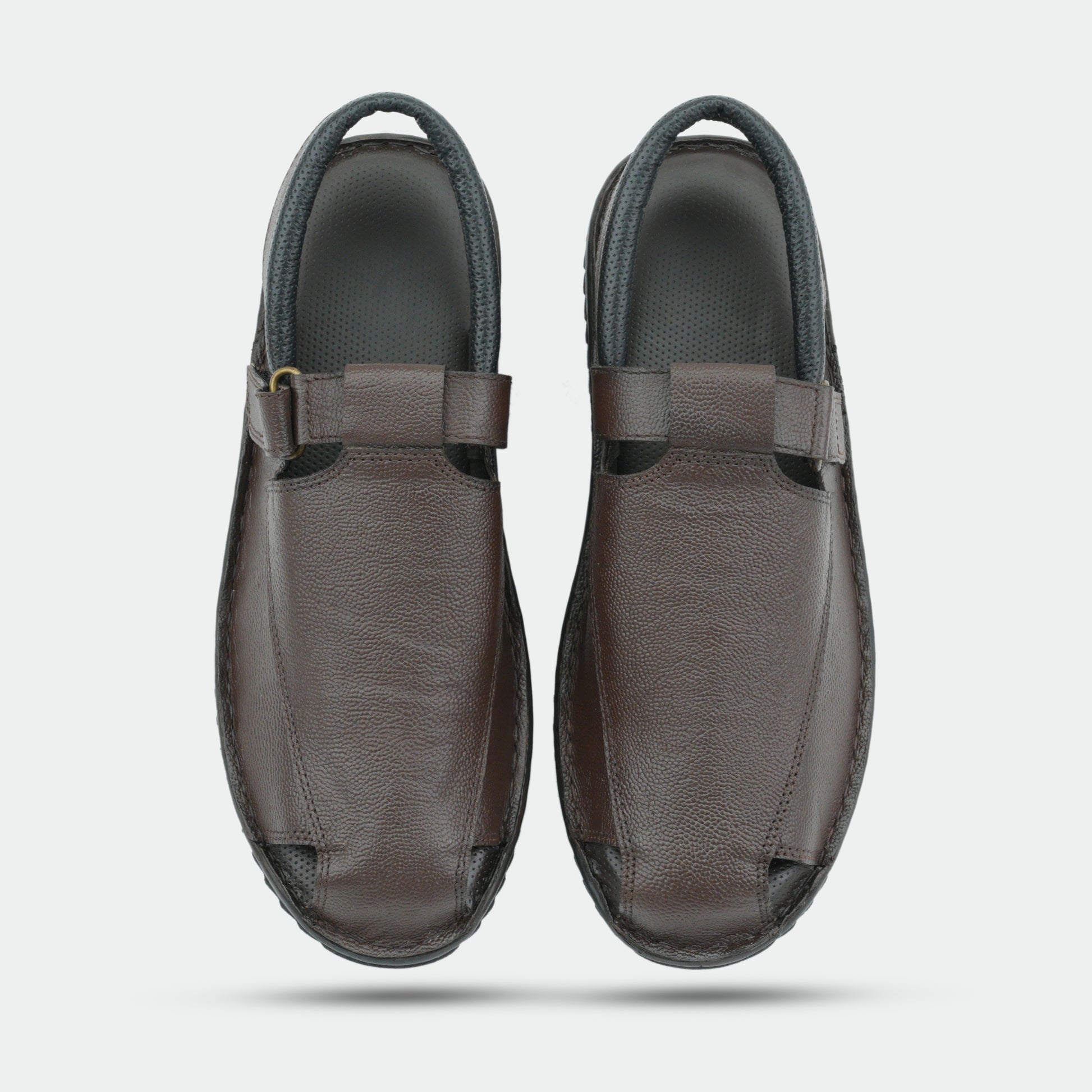 Senegal Peshawari sandals in 100% genuine leather, handmade for comfort and durability, featuring a classic brown design—ideal for traditional wear or everyday use.